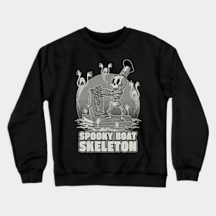 Spooky Boat Skeleton - Classic Animation Crewneck Sweatshirt